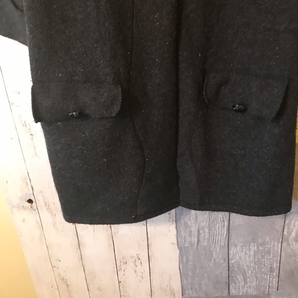 Soft Surroundings 100% Merino Wool Duster Cardigan Gray Sequin Sleeve - Picture 11 of 15